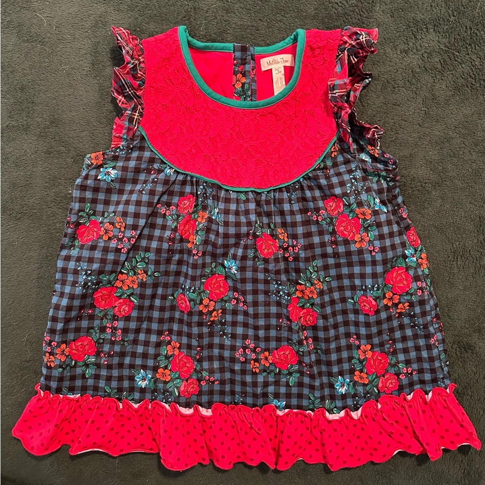 Matilda Jane 🎅🏼Boughs of Holly size 8 Top & FREE ruffle pants